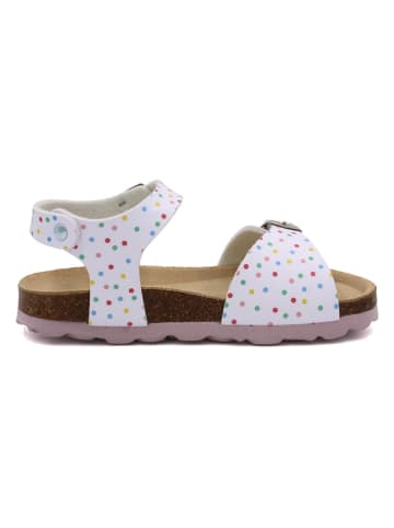 billowy Sandalen in Weiß/ Bunt