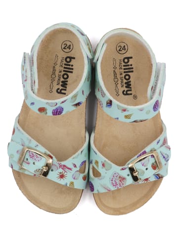 billowy Sandalen in Hellblau