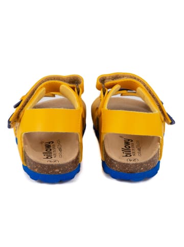 billowy Sandalen in Dunkelblau/ Gelb