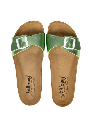 billowy Klapki w kolorze zielonym