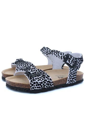 billowy Sandalen in Hellblau/ Schwarz