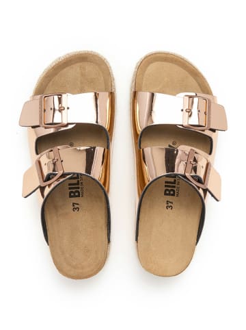 billowy Pantoletten in Rosegold