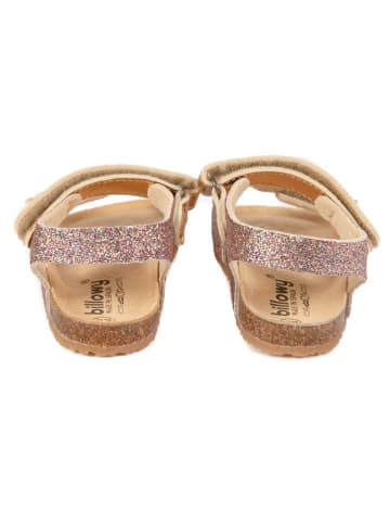 billowy Sandalen in Bunt/ Gold