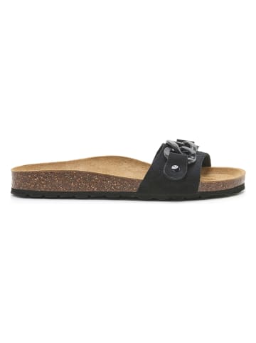 billowy Leren slippers zwart
