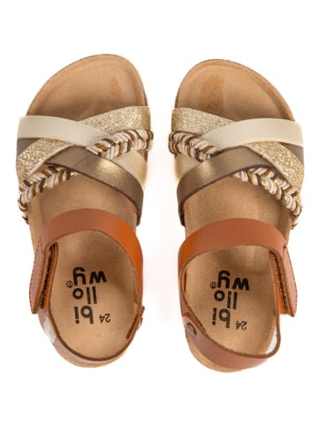 billowy Sandalen "Rosso" in Hellbraun