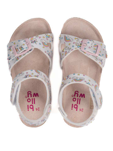 billowy Sandalen "Rosso" zilverkleurig