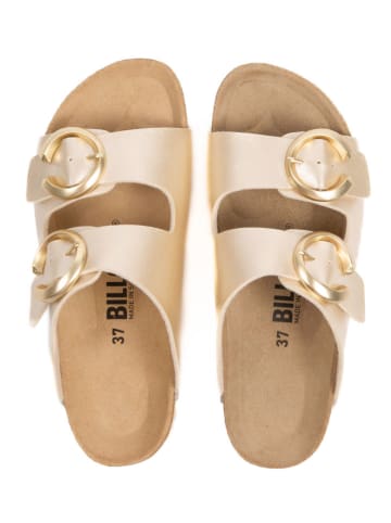 billowy Pantoletten in Gold