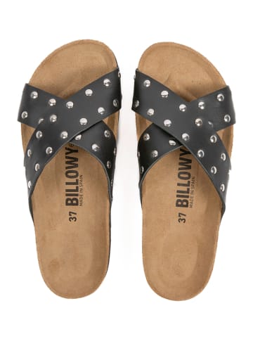 billowy Skórzane klapki w kolorze czarnym