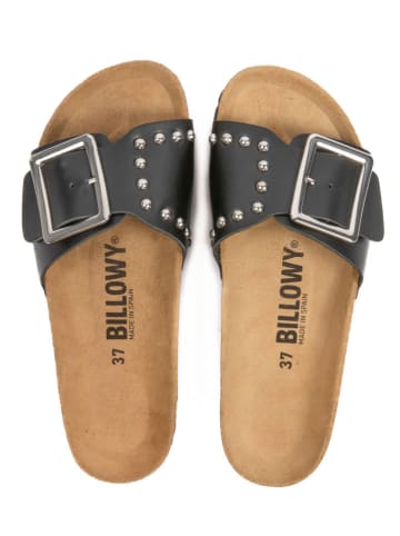 billowy Leren slippers zwart