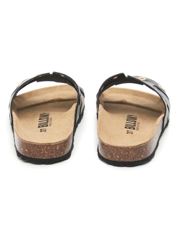 billowy Leren slippers zwart