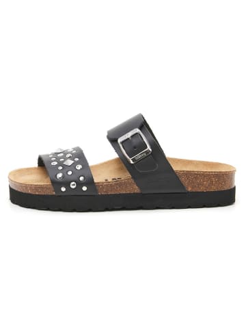 billowy Leren slippers zwart