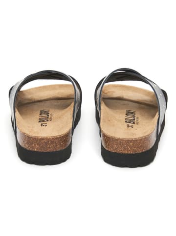 billowy Leren slippers zwart
