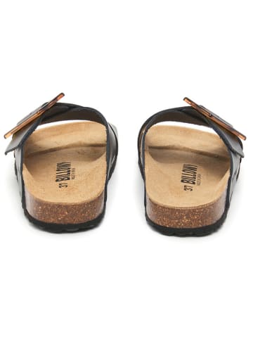 billowy Leren slippers zwart