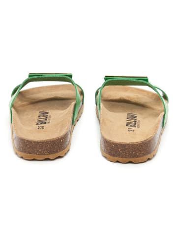 billowy Leren slippers groen