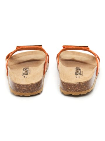 billowy Skórzane klapki w kolorze pomarańczowym