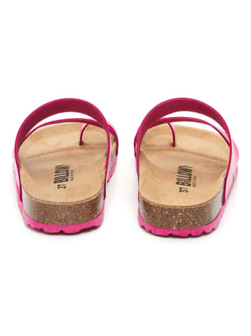 billowy Skórzane japonki w kolorze różowym