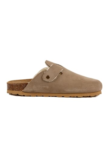 billowy Leren clogs beige