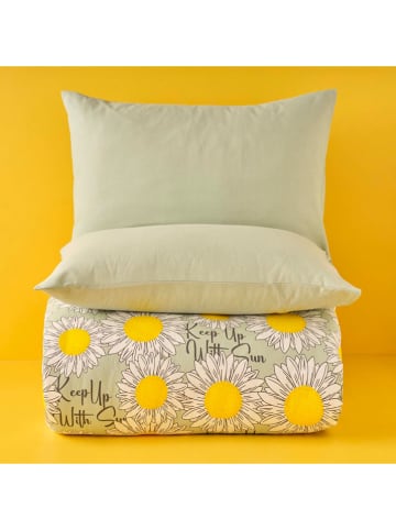 BELLA MAISON Beddengoedset "Daisy" groen/geel
