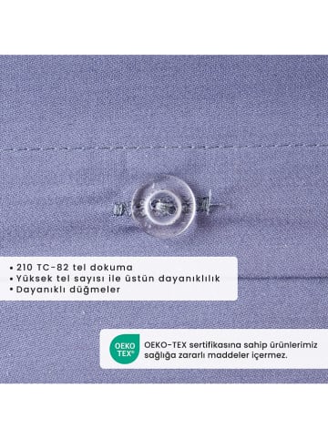 BELLA MAISON 3-częściowy komplet pościeli satynowej "Supreme" w kolorze niebieskim