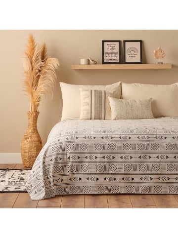 BELLA MAISON Bedsprei "Anchal" crème/zwart - (L)200 x (B)220 cm