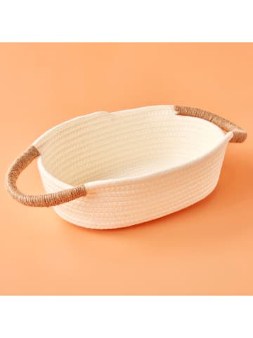 BELLA MAISON Aufbewahrungskorb "Montana" in Creme - (B)33 x (H)23 x (T)9 cm