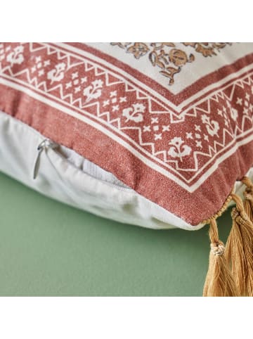 BELLA MAISON Kussenhoes "Beauty'' beige/rood - (L)43 x (B)43 cm