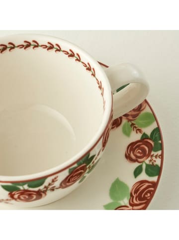 BELLA MAISON 2er-Set: Kaffeetassen in Weiß/ Rosa - 270 ml