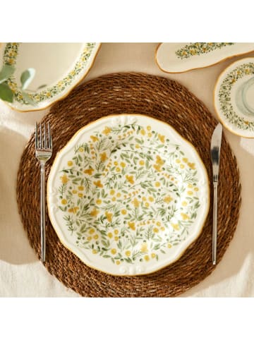 BELLA MAISON 26-częściowy zestaw śniadaniowy "Loren" w kolorze biało-żółtym