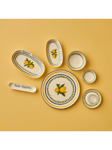 BELLA MAISON 26-częściowy zestaw śniadaniowy "Lemoncello" w kolorze białym ze wzorem