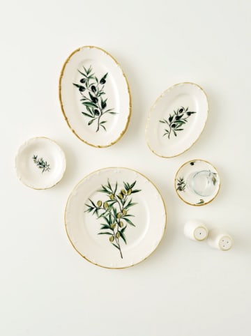 BELLA MAISON 26tlg. Tafelservice in Creme/ Grün