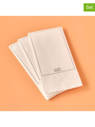 BELLA MAISON Serwetki (25 szt.) "Good" w kolorze biało-czarnym - 33 x 33 cm