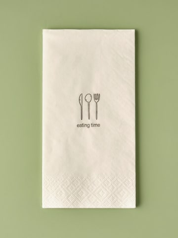 BELLA MAISON Serwetki (25 szt.) "Eating Time" w kolorze białym