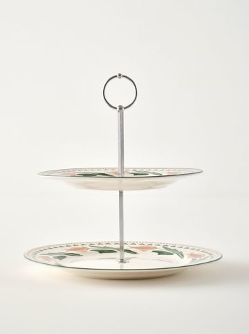 BELLA MAISON Etażerka "Tulip" w kolorze biało-zielono-pomarańczowym