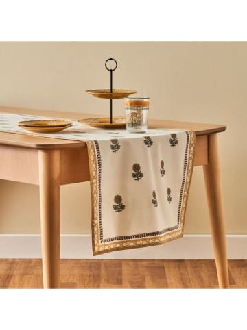 BELLA MAISON Tafelloper wit/lichtbruin