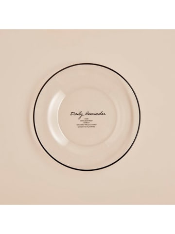 BELLA MAISON Serveerbord "Daily Reminder" transparant/zwart - Ø 19 cm