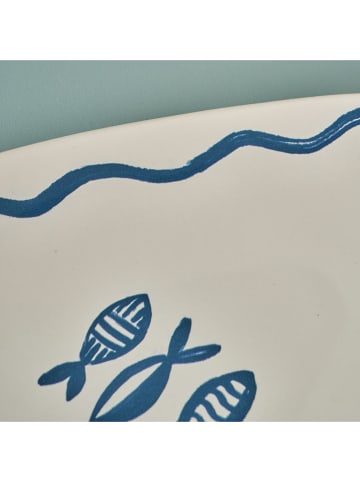 BELLA MAISON Serveerplateau "Marine" wit/blauw