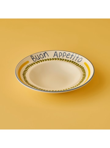 BELLA MAISON Talerz "Lemoncello" w kolorze białym ze wzorem do makaronu - Ø 27 cm