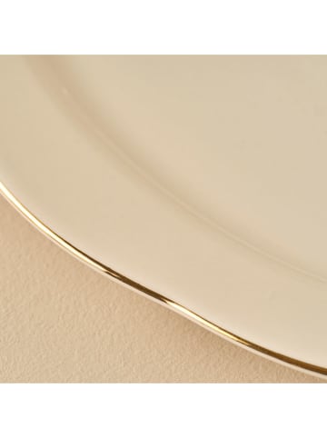 BELLA MAISON Servierplatte in Weiß/ Gold - (B)29 cm