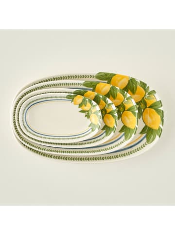 BELLA MAISON Serveerplateau "Lemoncello" wit/geel/groen