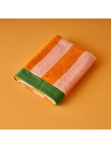 BELLA MAISON Handtuch ''Line'' in Rosa/ Orange/ Grün - (L)70 x (B)50 cm