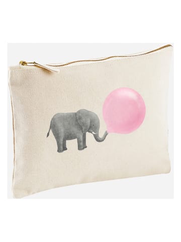 WOOOP Clutch "Jumbo Bubble Gum" in Creme/ Grau/ Rosa - (B)24 x (H)16 cm