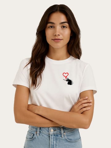 WOOOP Shirt "Banksy Love Rat" wit