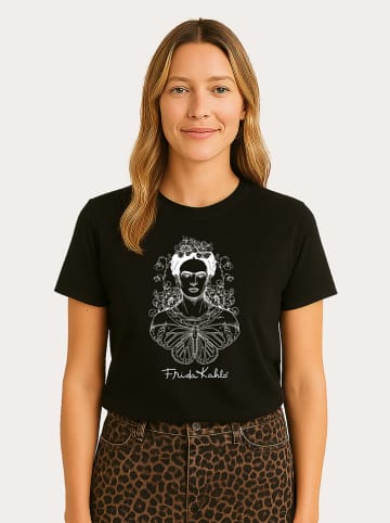 WOOOP Koszulka "Frida Kahlo Butterfly" w kolorze czarnym