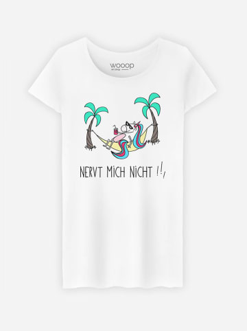 WOOOP Shirt "Nervt Mich Nicht" in Weiß