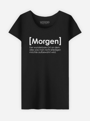 WOOOP Shirt "Morgen Definition" in Schwarz