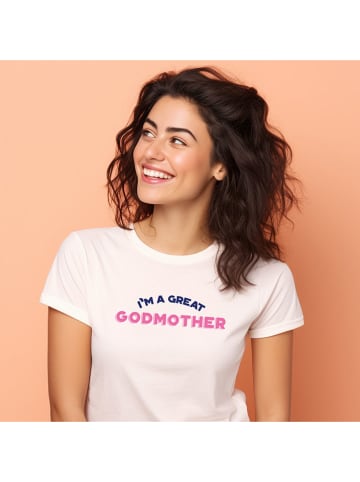 WOOOP Shirt "I´m a great Godmother" in Weiß