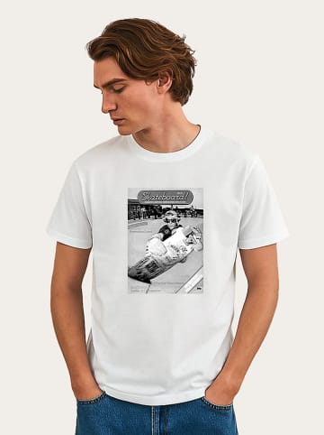 WOOOP Shirt "Skateboard! Magazine Powerplaces" in Weiß