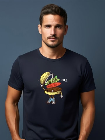 WOOOP Shirt in Dunkelblau