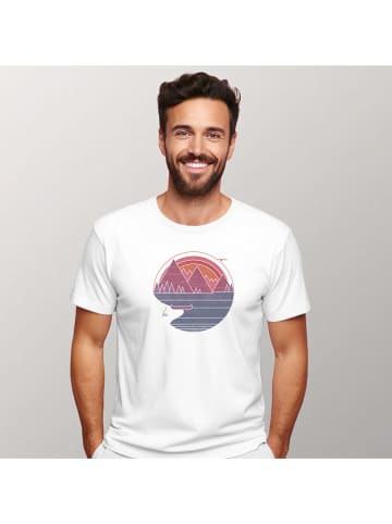 WOOOP Shirt "The mountains are calling" in Weiß