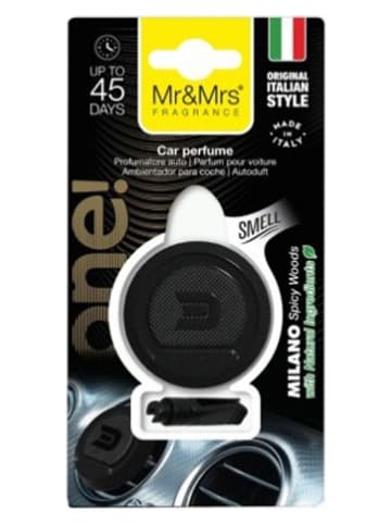 Mr & Mrs Fragrance Autoparfum ''One! Milano - Spicy Woods'' zwart